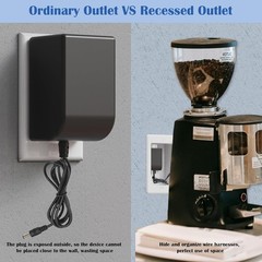 Recessed Outlet/Electrical Box Single Gang, Outlet White-1 Pack