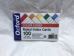 NEW SEALED Oxford Color Coded Ruled Index Cards 3 x 5 #04753