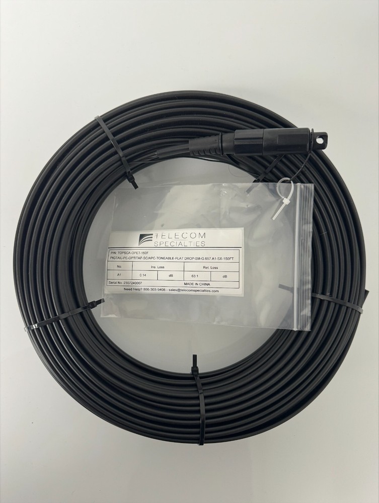 Optitap Compatible SCAPC to Blunt Toneable Flat Drop Cable – 250 Feet