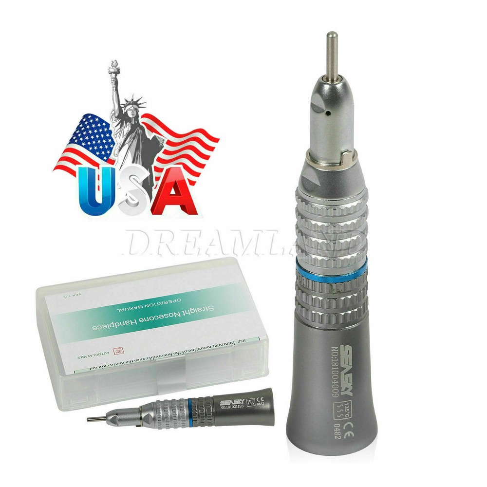 USA Dental Low Speed Straight Nose Cone Handpiece /Air Motor E-type 2/4Holes