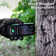 Rdinscos digital moisture meter wood for firewood drywall & lumber pin-type