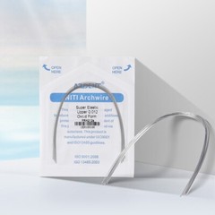 Ortodoncia dental súper elástica niti redondear alambre de arco ovoide redondo
