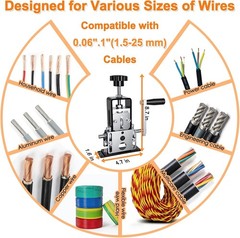 Wire Stripping Machine Manual Scrap Copper Stripper Tool Drill Powered DIY