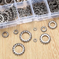 Stainless Steel External Tooth Star Lock Washers Assortment Kit (330 Pcs)
