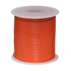 22 AWG Gauge Stranded Hook Up Wire Orange 25 ft 0.0253″ UL1015 600 Volts