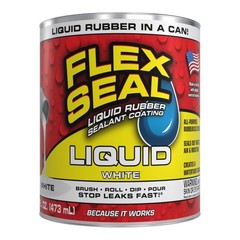 Liquid Rubber Sealant Waterproof Flexible Breathable UV Resistant White 16 oz