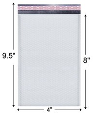 Lot of 1000pcs Poly Bubble Mailer Self Padded Envelope Bag 4″ x 8″ for Packing