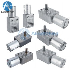 GW370 DC12V Gear Reduction Motor Worm Reversible Turbo Geared Motor 1-250RPM