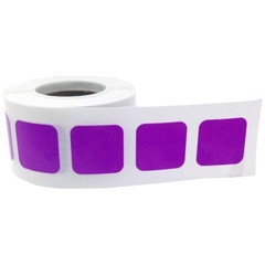 Square Shaped Stickers | 0.75″ Inch Wide | 500 Pack | Pick One Color