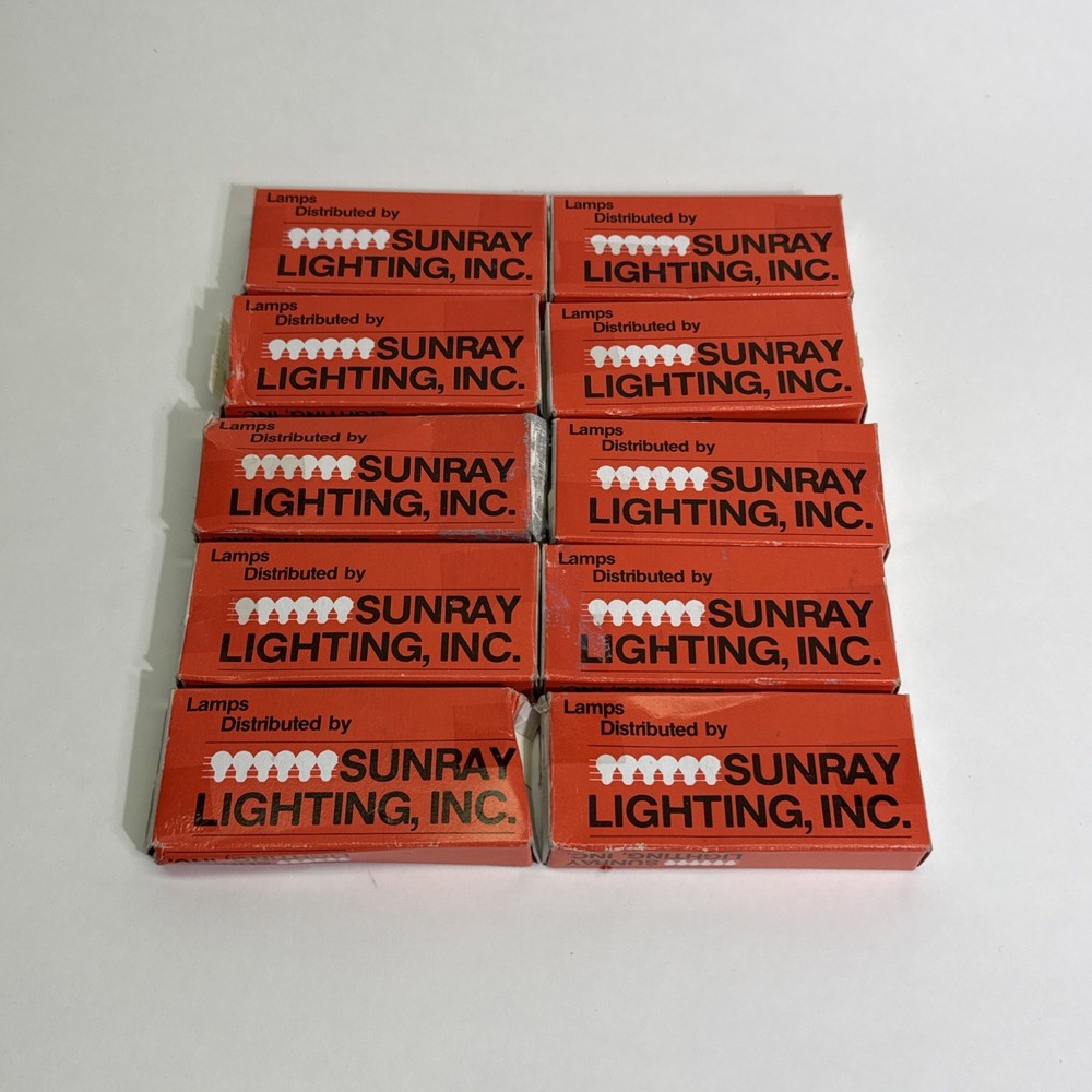 (Lot of 10) Sunray Lighting #267 Miniature Lamp Light Bulbs 6.3V BA9S 100 Lamps