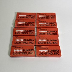 (Lot of 10) Sunray Lighting #267 Miniature Lamp Light Bulbs 6.3V BA9S 100 Lamps