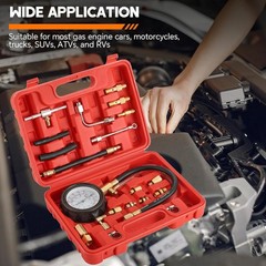 0-140PSI Fuel Pressure Gauge Kit | Fuel Injection Pump Pressure Tester Gauge Kit