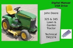 John Deere 325 & 345 Lawn & Garden Tractor Technical Manual See Description