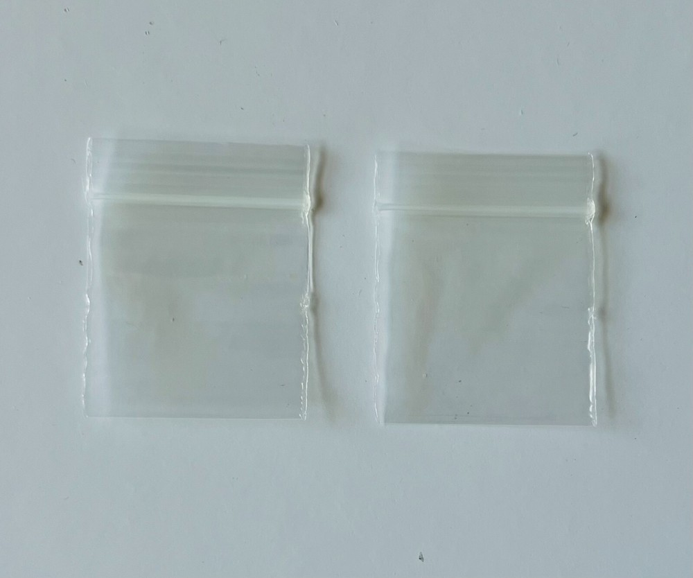 1000 Bags Ziplock BAGS 1.5”X 1.5”- CLEAR Mini Plastic Bags A