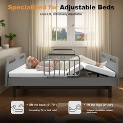 Electric Adjustable Hospital Bed for Home Use w/Wired Remote Control Memory Foam
