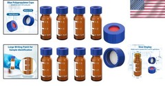 9-425 Amber Glass Vials, 1000 Pack with Writing Patch
