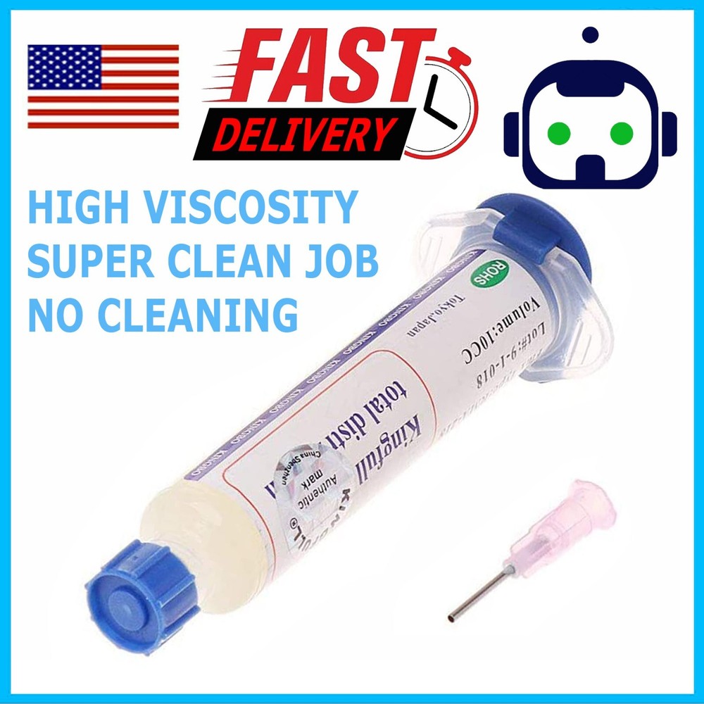 New Kingbo RMA-218 Soldering Paste Flux Syringe BGA Rework Reball Mobile PCB