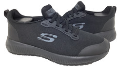 Skechers Women’s Work Squad Slip Resistant Slip On Black Shoes Size:8 190D