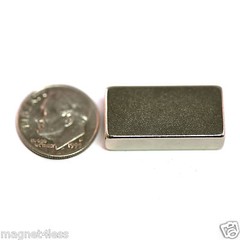 10 Strong 1×1/2×1/4 Inch Grade N42 Rare Earth Neodymium Block Magnet