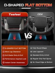 Full Leather Steering Wheel Frame compatible with Toyota Tacoma (2012-2023), …