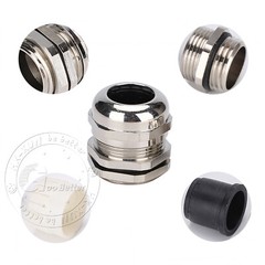 IP68 Waterproof Nickel Plated Brass Cable Glands M6-M100 / PG7-PG63