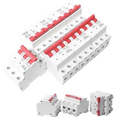 AC/DC MCB Mini Circuit Breaker 1/2/3P Type C 6 10 16 25 32 40 63 80 100 125Amp