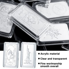 Batiyeer 200 Pcs 1 oz Silver Bar Case 2.16 inches x 1.37 x 2.4