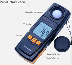 GM1020 LCD Display Handheld Digital Lux Light Meter Photometer up to 200,000 Lux
