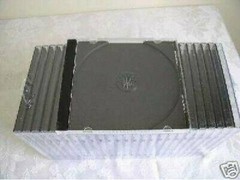 5 PCS NEW 10.4MM SINGLE CD JEWEL CASES WITH BLACK TRAY, BL110PK, FREE SHIPPING