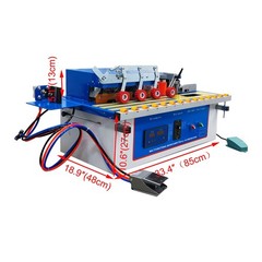 110V Automatic Wood Plate Edge Banding Machine Double-sided Trimming&Gluing