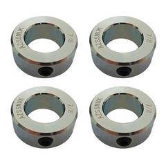 7/8 Bore Zinc Plated Shaft Collars, Solid Steel, Set Screws Style, Industrial