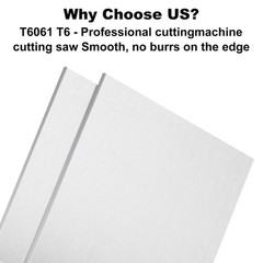 2 Pack 6061 T6 Aluminum Sheet Metal 6 x 6 x 0.236 (1/4) Inch Flat Plain Plate…