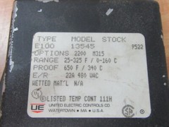 United Electric Controls Company E100-13545 Temperature Switch E10013545