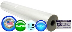 Doculam Hot Laminating Film 27″ x 500′ on 1″ core 1.5 Mil ( 2 Rolls ) Matte