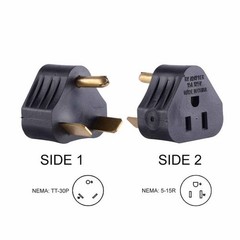 RVA1516 30 Amp Male to 15 Amp Female RV Adapter Electric Plug