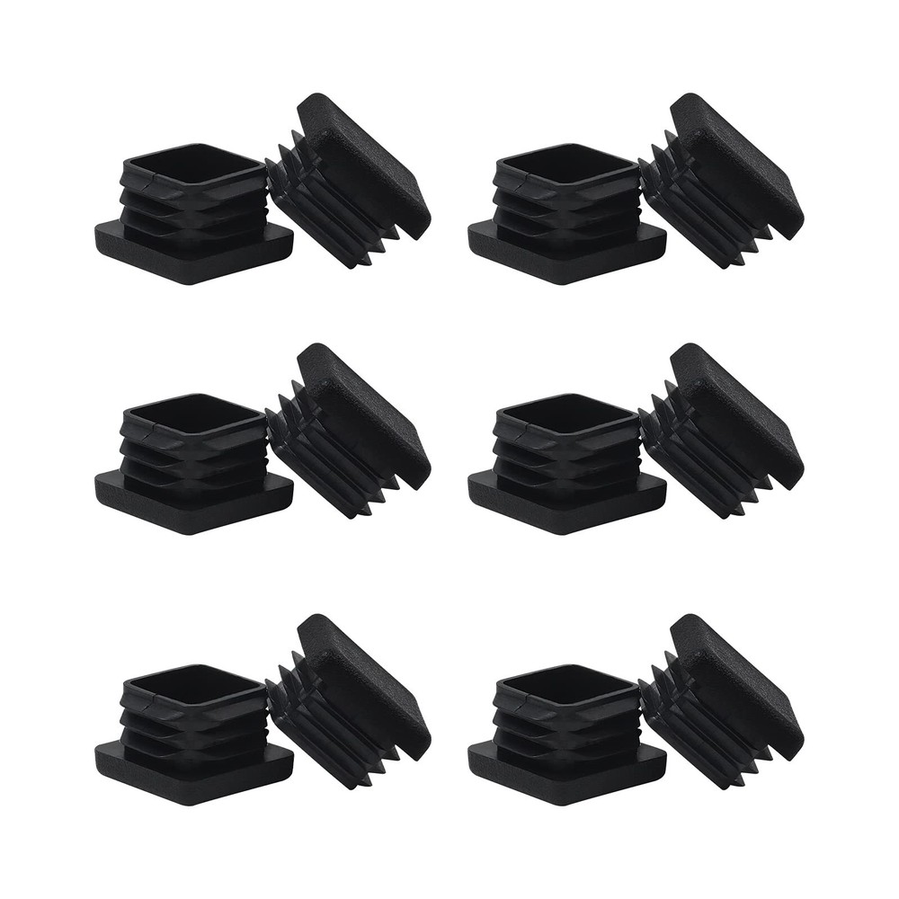1″x1″ Square Tube End Cap Plastic Plugs 12 Pack, 1×1 1 Inch Square Tubing Plug