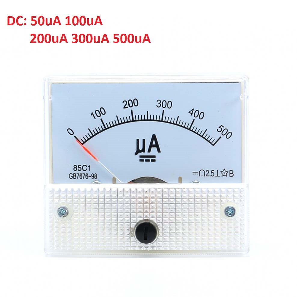 50uA-30A DC Ammeter 5V-300V DC/AC Voltmeter 85C1/85L1 Analog Panel Meter 65x56mm
