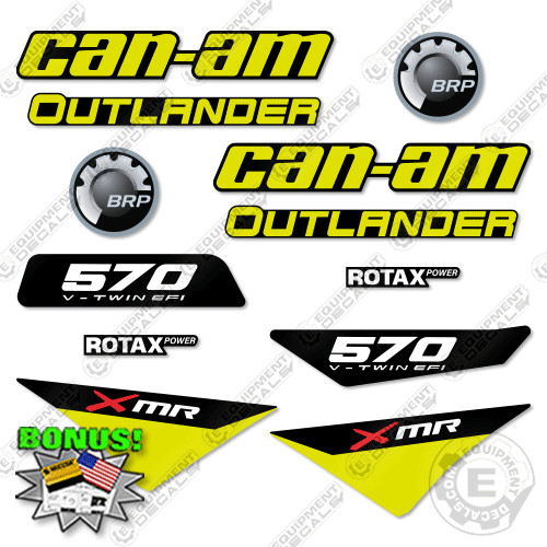 Fits Can-Am Outlander 570 XMR Decal Kit ATV – 7 YEAR OUTDOOR 3M VINYL!