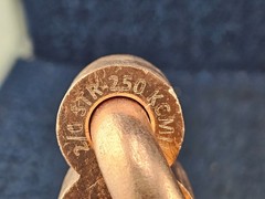 Copper Compression Connector, Ground Rod to Grid, 2 AWG (STR) 250 KCMIL