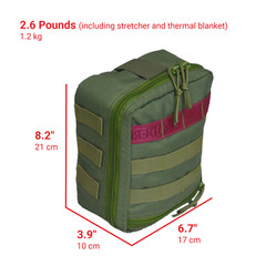 DERBY Tactical Rescue Stretcher Folding Drag Litter Nylon 8 Handles MOLLE Pouch