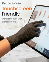 5 Mil Black Nitrile Gloves for Food Prep – Textured Food Prep Gloves – Food Hand