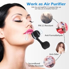 50 Pieces Nose Filter Disposable Nose Plug Dust Sponge Bulk Filters Breathing