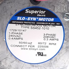 Superior SS452-1010 SLO-SYN Synchronous Motor, 240VAC 1-Ph/208VAC 3-Ph