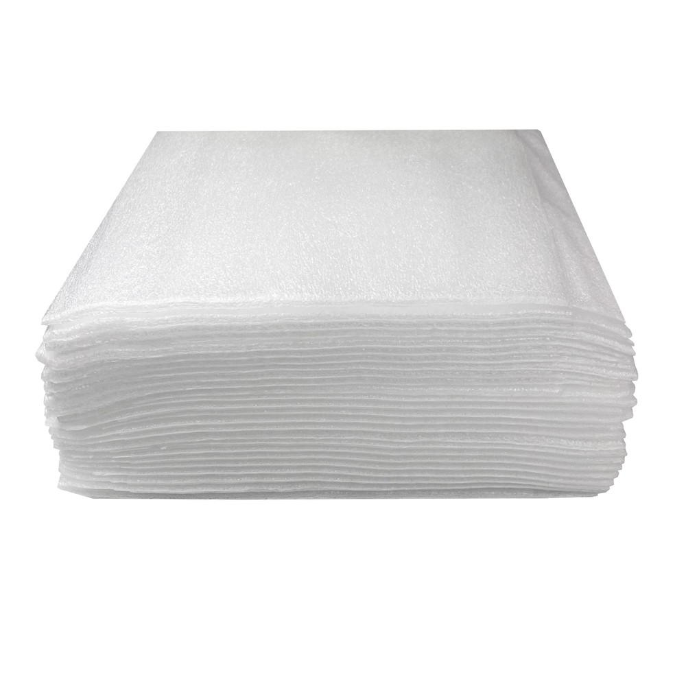 UBMOVE 7-3/8″x7-1/2″ White Foam Pouches for Cups (25 Pack) Protect Dishes