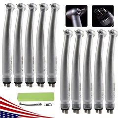 10 Dental Standard Air Turbine High Speed Push Button cartridge Handpiece 4Hole