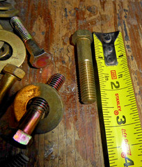 Brass hex head bolts nuts and washers 6 pounds assorted sizes