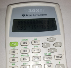 Texas Instruments TI-30X IIB Scientific Calculator Gray & White w/ Cover Tested