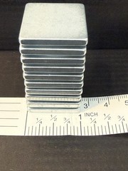 Neodymium Magnets 10 Pack Nickel Coated 1 Inch Square Silver 1”x 1”x 1/8” N42