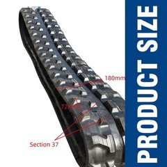 Mini excavator rubber tracks, 180×72×37 mm.Heavy Duty Replacement Crawler