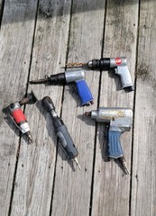 Vintage Pneumatic Air Tools LOT Drills Ratchets etc. CH and 1 Unknown All Tested